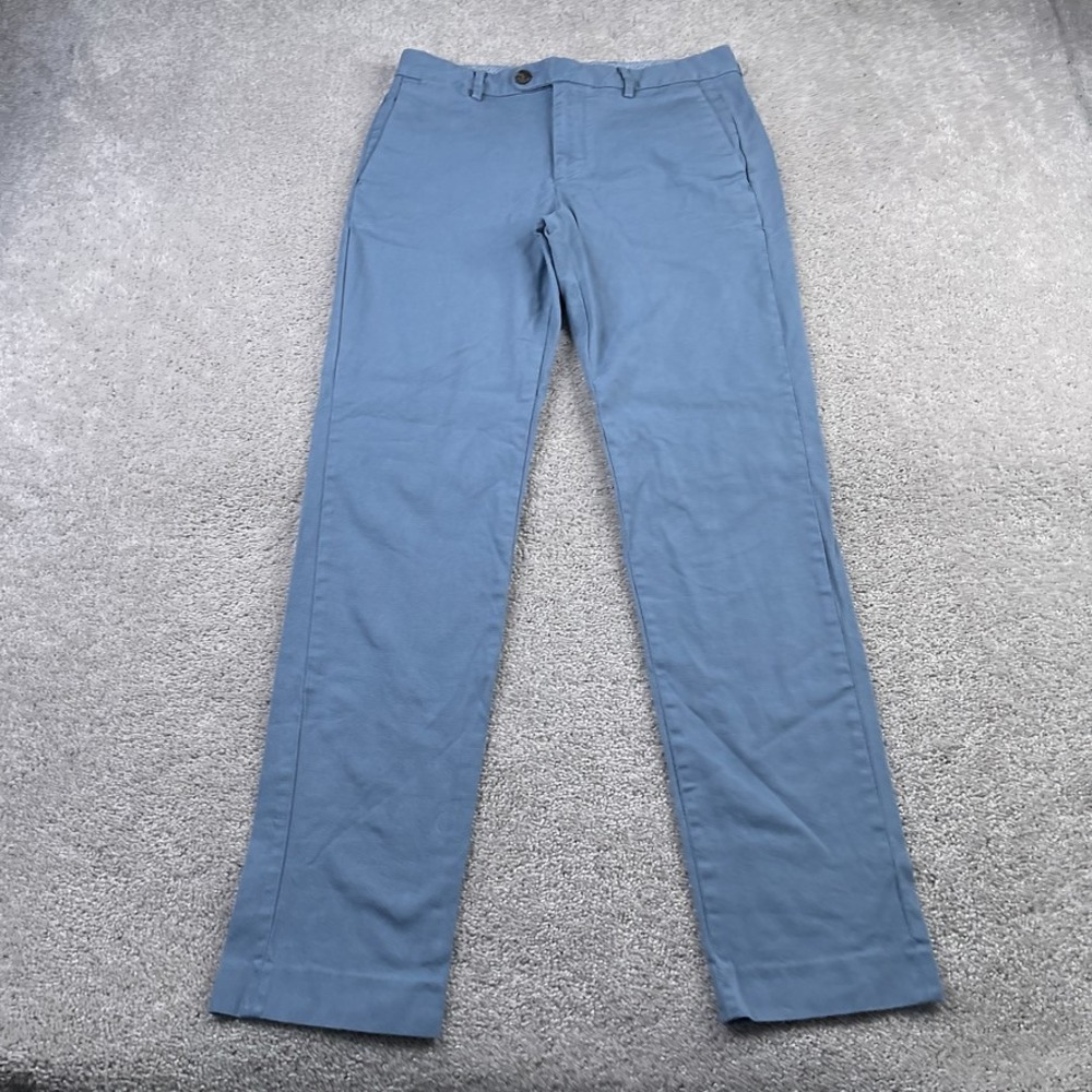 Bonobos Pants Mens‎ 30x32 Blue Slim Straight Low Rise Stretch Canvas Trousers